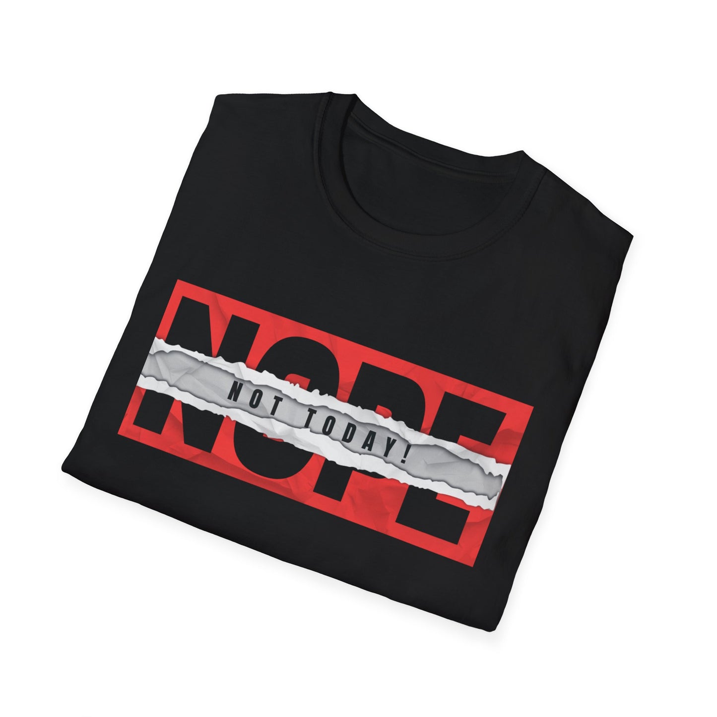 Nope Not Today Unisex Softstyle T-Shirt | Casual Funny Tee, Relaxed Fit Apparel, Gift for Friends, Everyday Wear, Humor Shirt