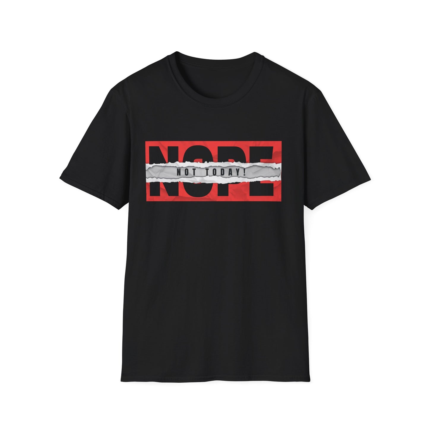 Nope Not Today Unisex Softstyle T-Shirt | Casual Funny Tee, Relaxed Fit Apparel, Gift for Friends, Everyday Wear, Humor Shirt