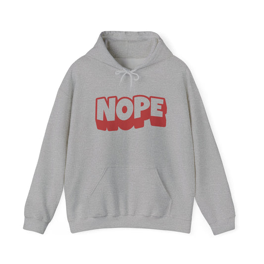 NOPE Unisex Heavy Blend Hoodie, Funny Sweatshirt, Casual Wear, Gifts for Friends, Comfort Clothing