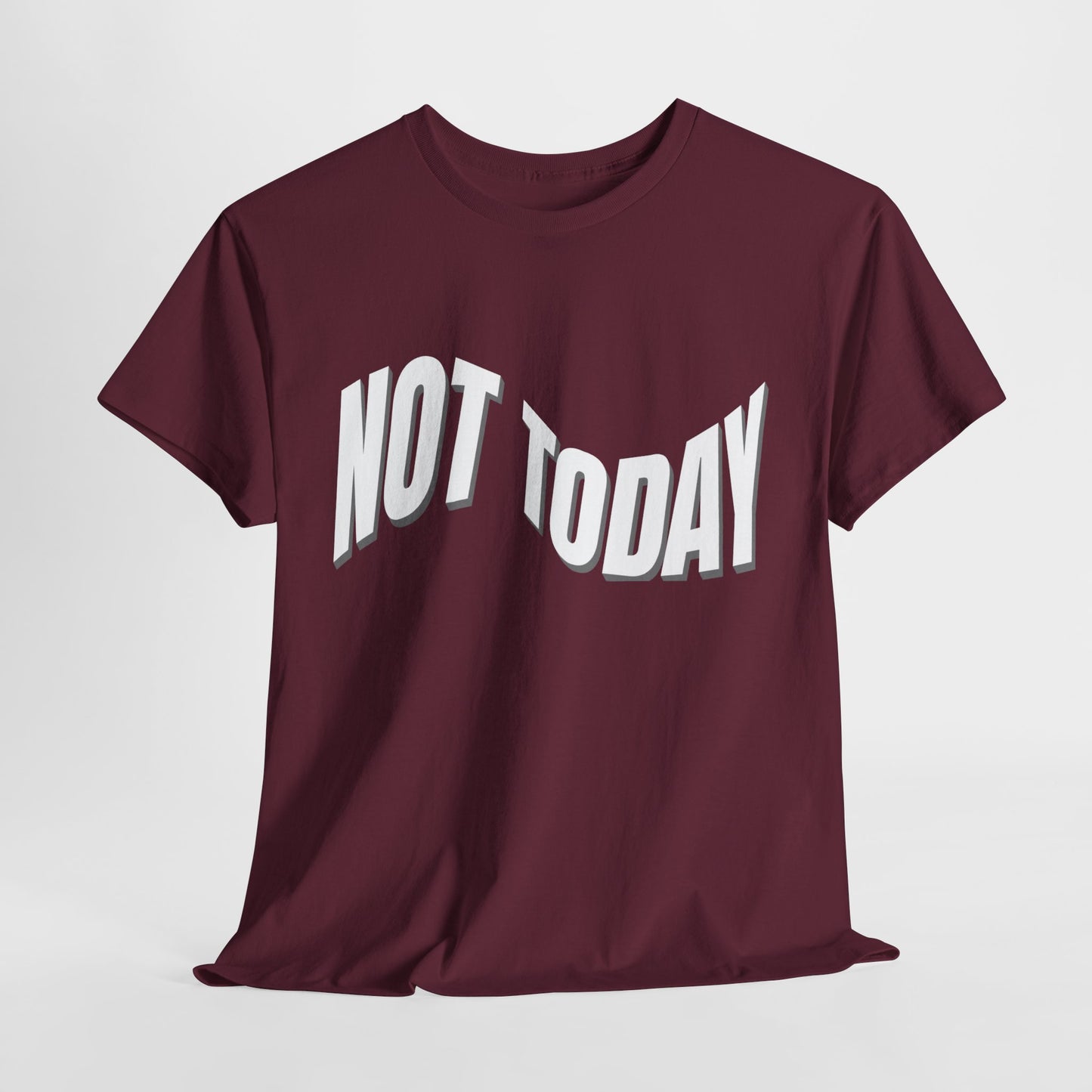 Not Today Unisex Heavy Cotton Tee | Casual Statement Tee, Gift for Friends, Humor Apparel, Everyday Comfort, Black T-Shirt