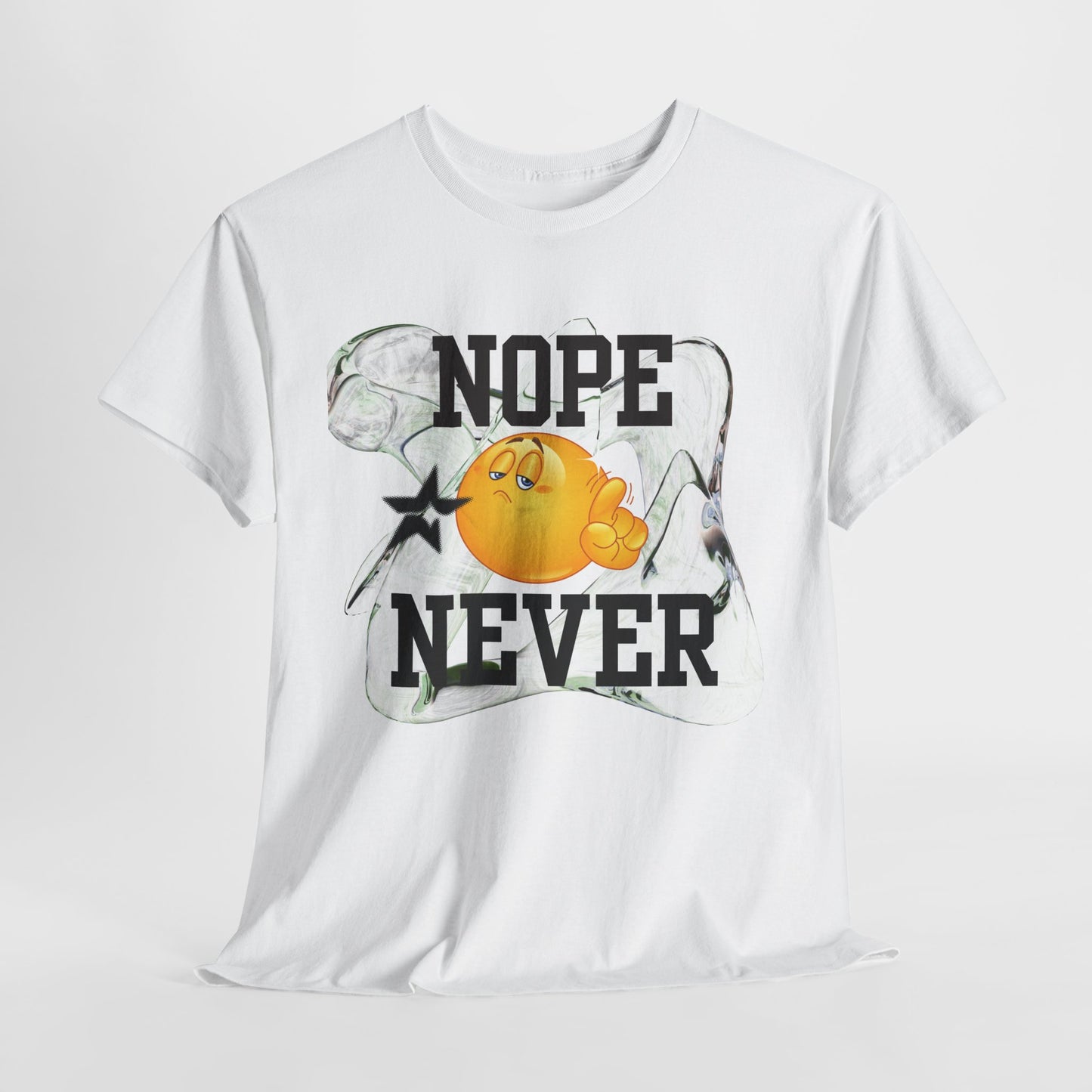 Nope-Never Unisex Heavy Cotton Tee