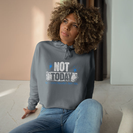 Chic Crop Hoodie with Inspiring Quote, Fashionable Sweatshirt, Casual Outing Wear, Cozy Gift for Her, Trendy Spring Style