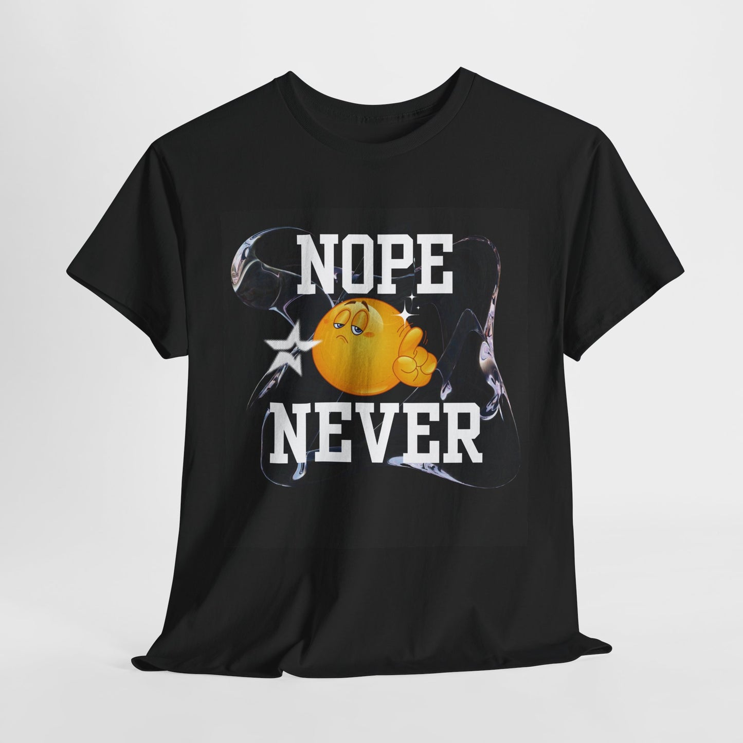 Nope-Never Unisex Heavy Cotton Tee