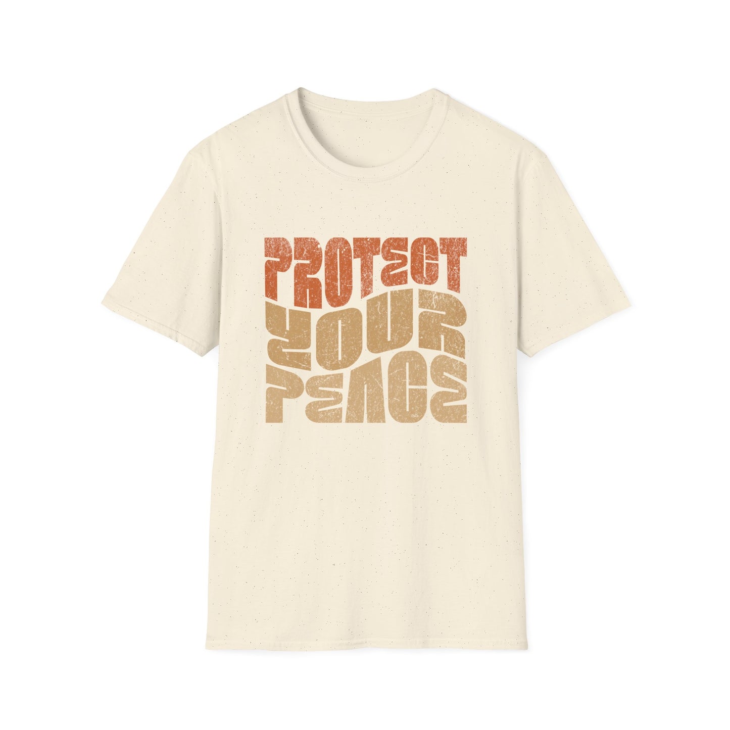 Protect Your Peace Unisex Softstyle T-Shirt, Mindfulness Shirt, Positive Vibes Tee, Stress Relief Apparel, Gift for Him/Her