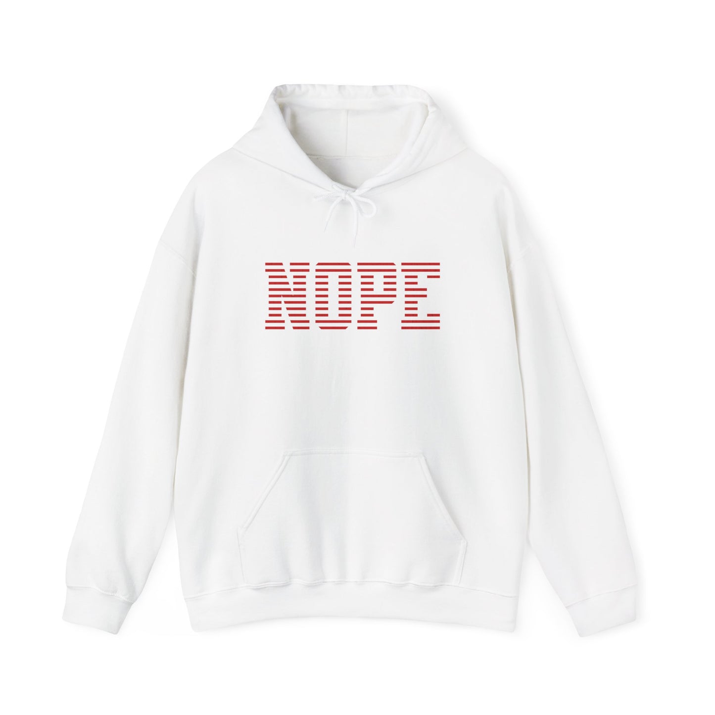 Nope Graphic Hoodie, Funny Unisex Sweatshirt, Cozy Fall Fashion, Perfect Gift for Friends, Casual Everyday Wear