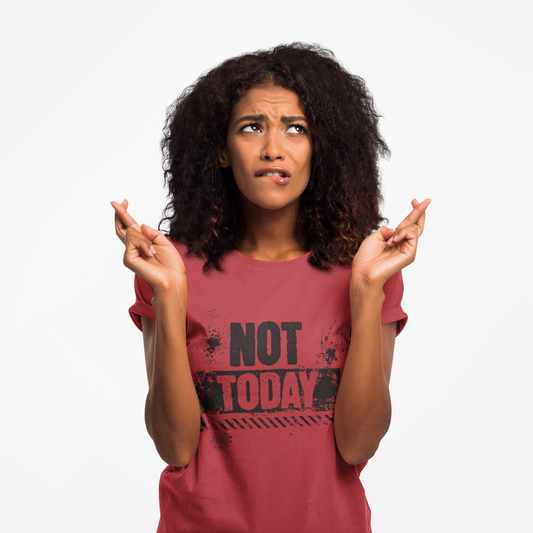 Not Today Heavy Cotton Tee | Funny Graphic T-Shirt, Relaxed Fit, Unisex Apparel, Casual Wear, Gift for Him or Her