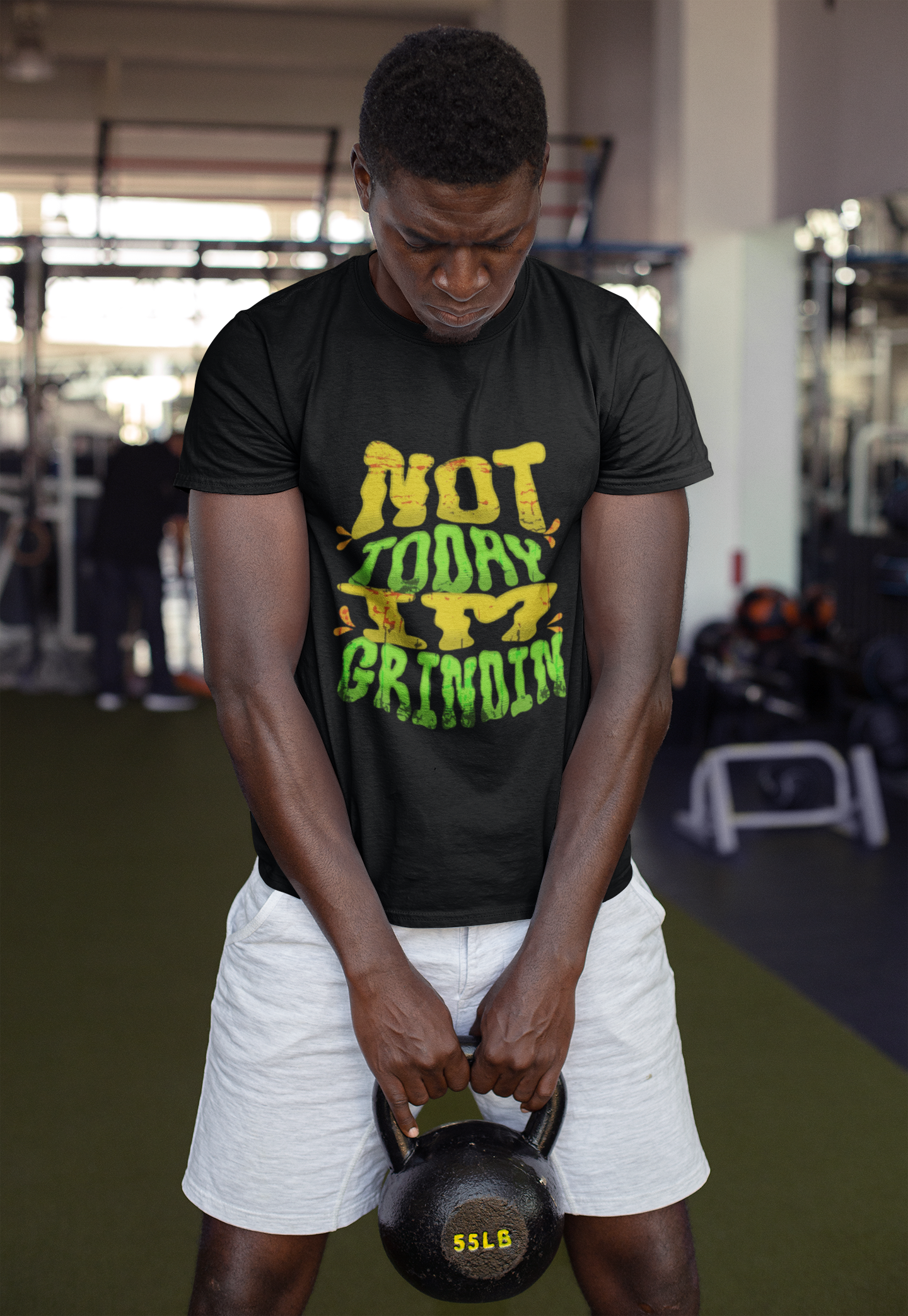 Unisex Heavy Cotton Tee with 'Not Today I'm Grindin' Print, Casual Wear, Graphic Tee, Statement Shirt, Motivation Apparel, Everyday Fashion