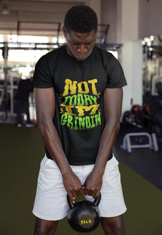 Unisex Heavy Cotton Tee with 'Not Today I'm Grindin' Print, Casual Wear, Graphic Tee, Statement Shirt, Motivation Apparel, Everyday Fashion