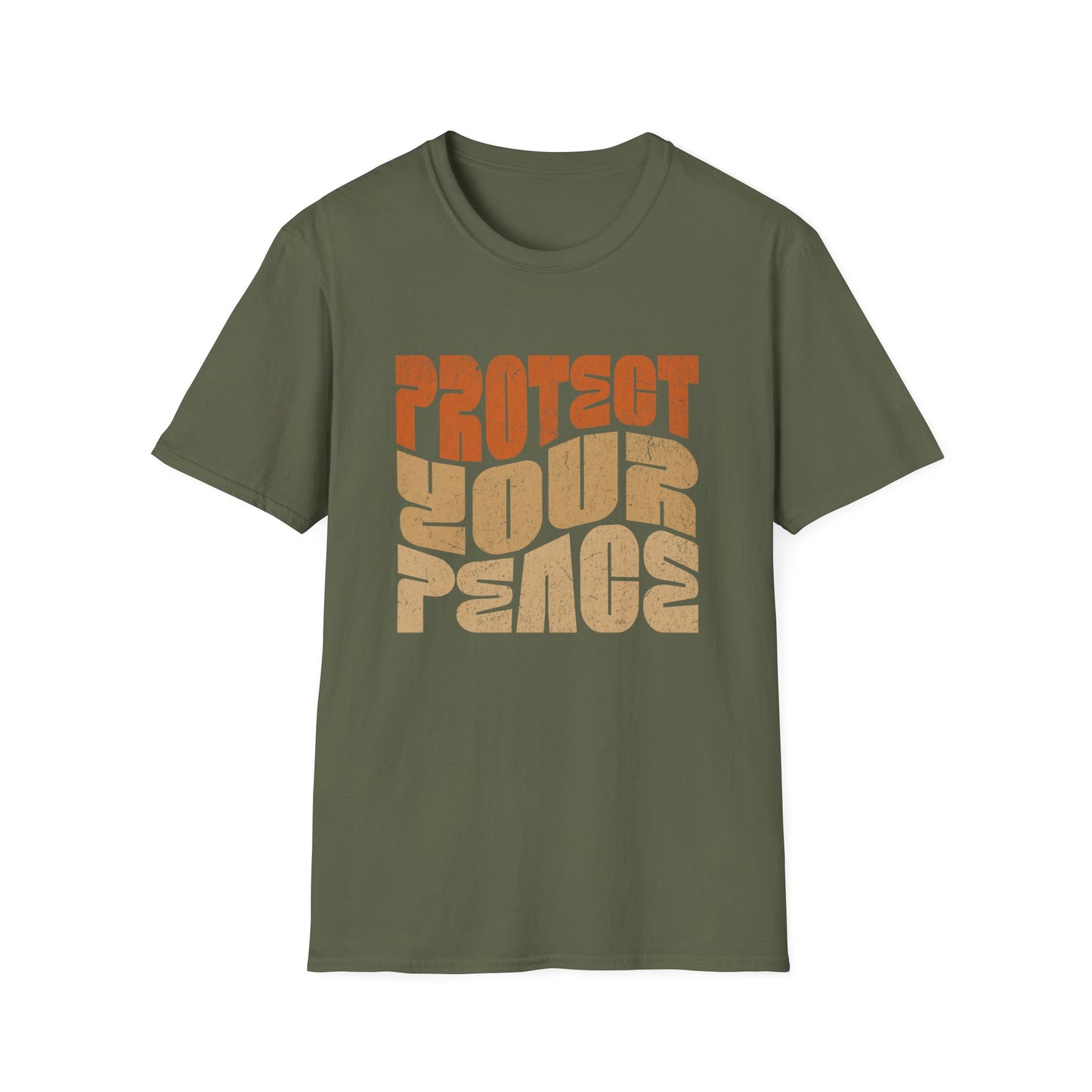 Protect Your Peace Unisex Softstyle T-Shirt, Mindfulness Shirt, Positive Vibes Tee, Stress Relief Apparel, Gift for Him/Her