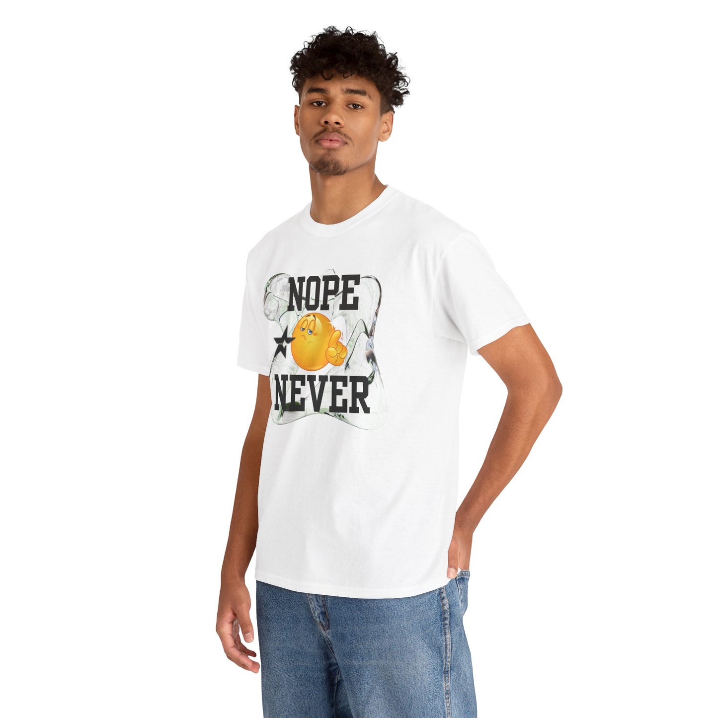 Nope-Never Unisex Heavy Cotton Tee