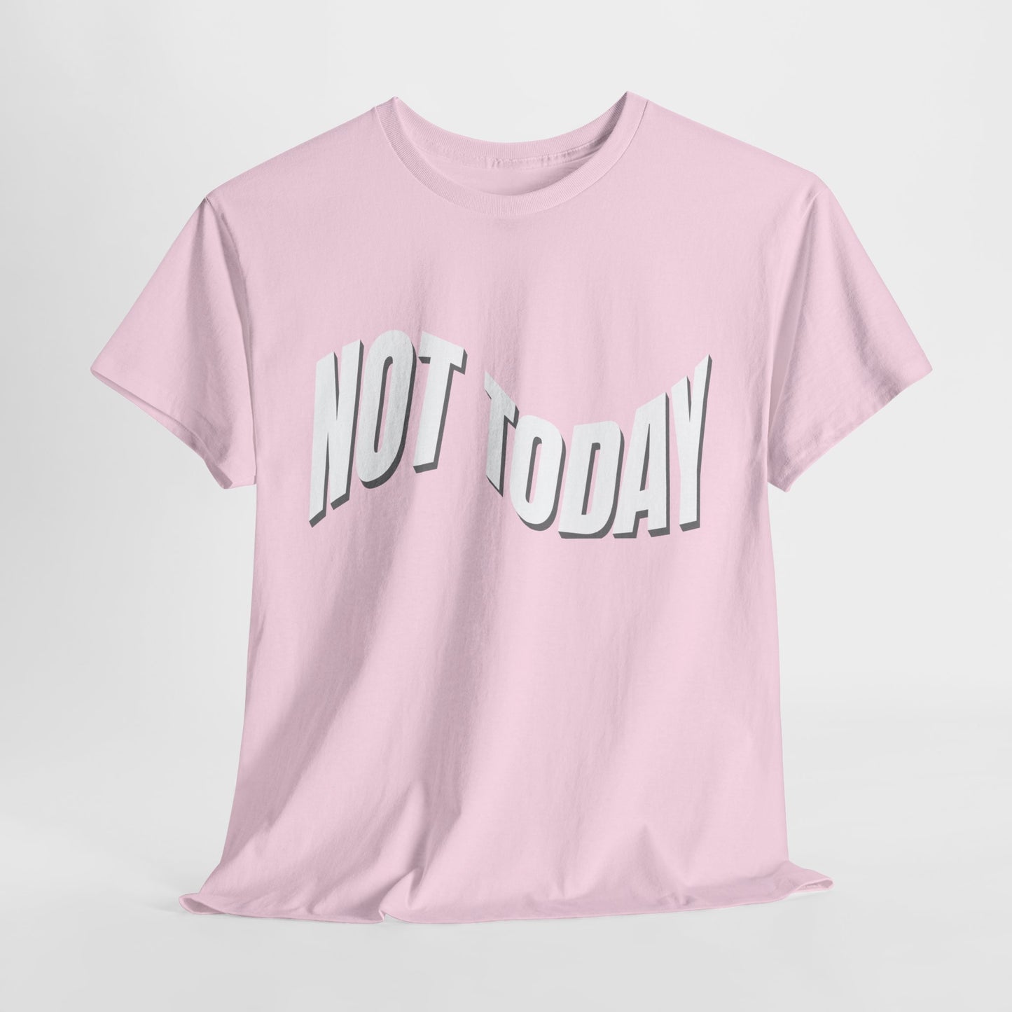 Not Today Unisex Heavy Cotton Tee | Casual Statement Tee, Gift for Friends, Humor Apparel, Everyday Comfort, Black T-Shirt