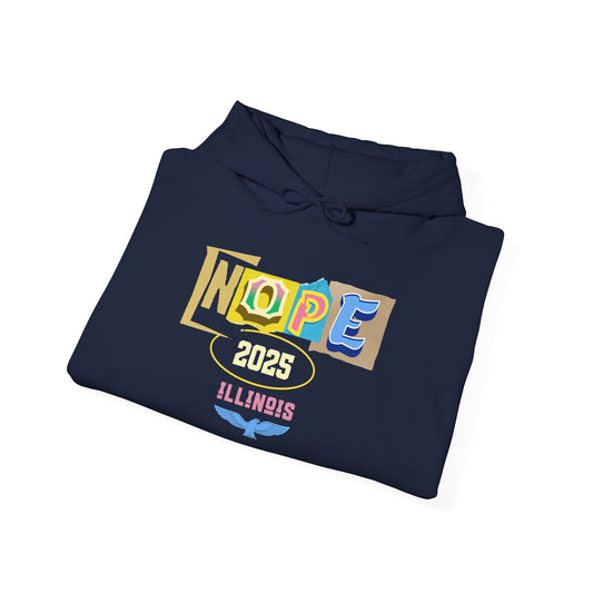 Colorful 'NOPE' Unisex Hooded Sweatshirt, Cozy Casual Wear, Perfect for Lounging, Gift for Friends, Holiday Fashion