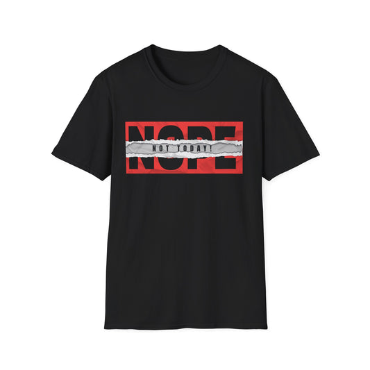 Nope Not Today Unisex Softstyle T-Shirt | Casual Funny Tee, Relaxed Fit Apparel, Gift for Friends, Everyday Wear, Humor Shirt