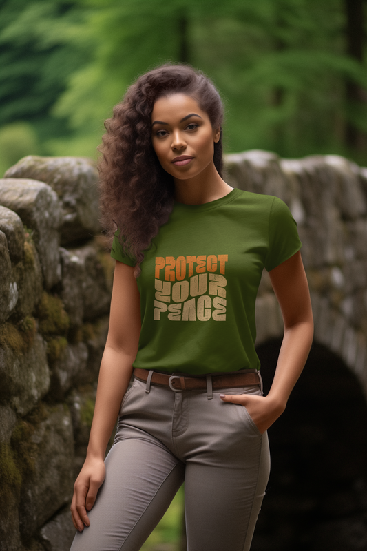 Protect Your Peace Unisex Softstyle T-Shirt, Mindfulness Shirt, Positive Vibes Tee, Stress Relief Apparel, Gift for Him/Her